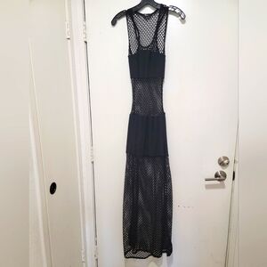 GORGEOUS SEXY BLACK CROCHET SKY DRESS SIZE S. BRAND NEW